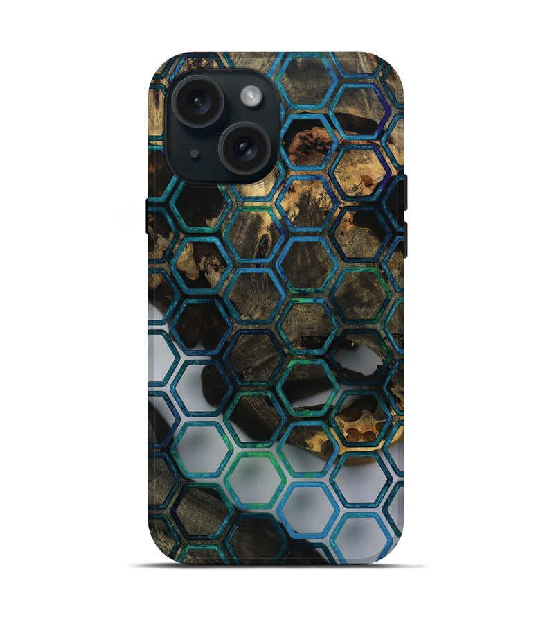 iPhone 15 Wood Live Edge Phone Case - Caleigh (Pattern, 811227)