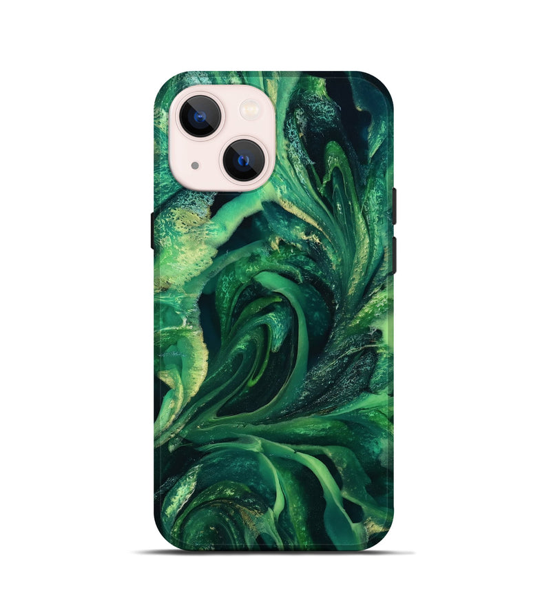 iPhone 13 mini ResinArt Live Edge Phone Case - Jovanni (Green, 811230)