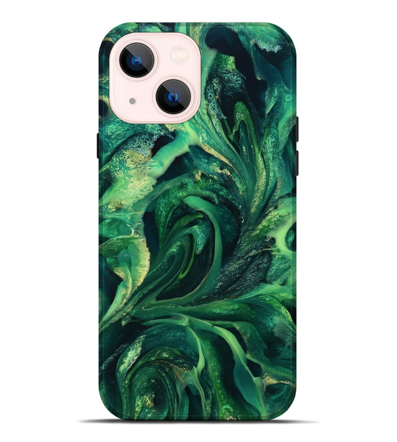 iPhone 14 Plus ResinArt Live Edge Phone Case - Jovanni (Green, 811230)
