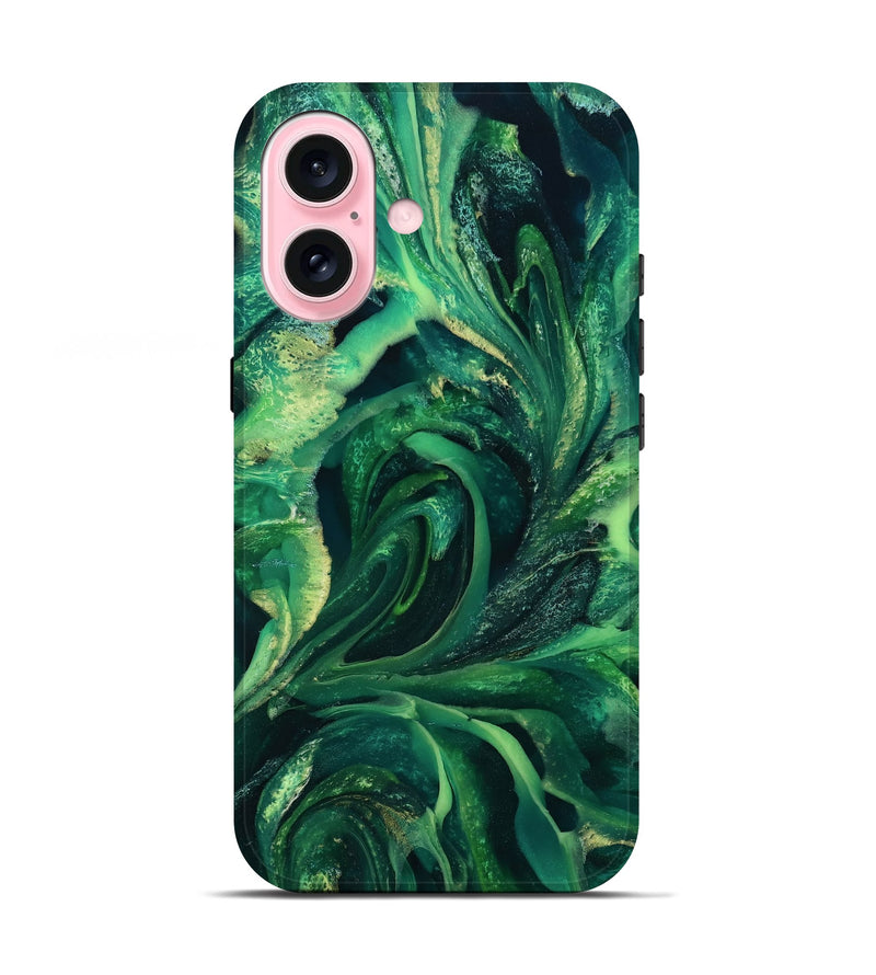 iPhone 17 ResinArt Live Edge Phone Case - Jovanni (Green, 811230)