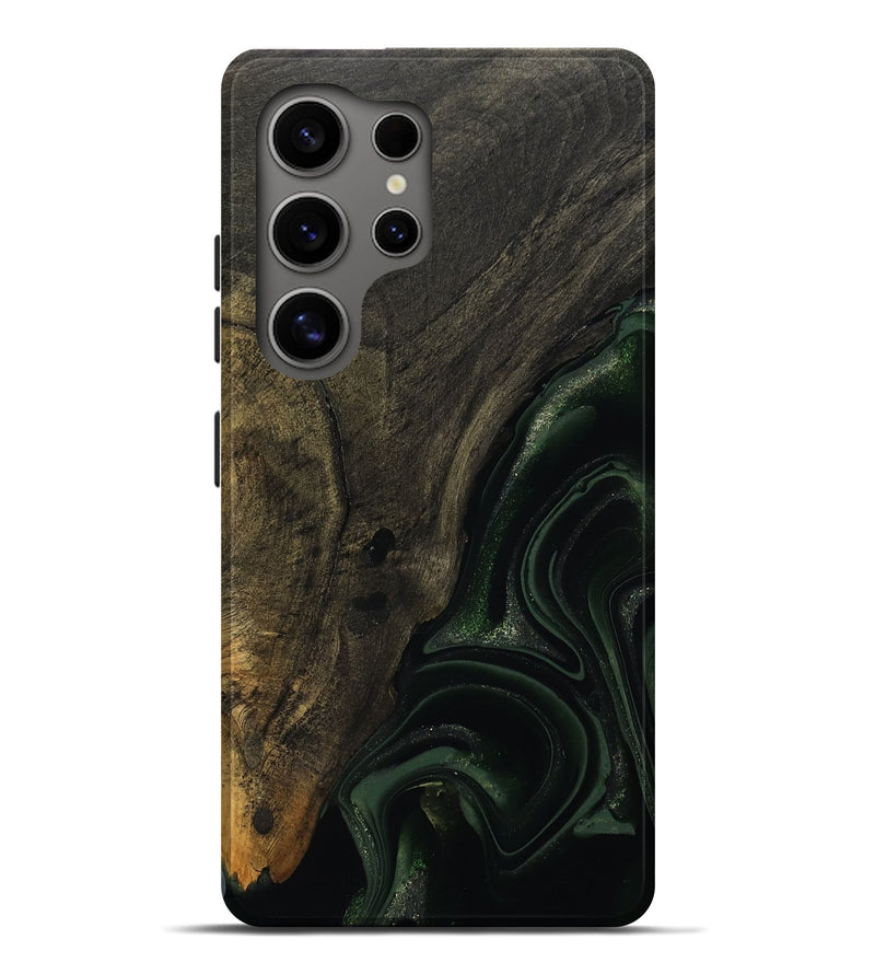 Galaxy S25 Ultra Wood Live Edge Phone Case - Lyda (Green, 811231)