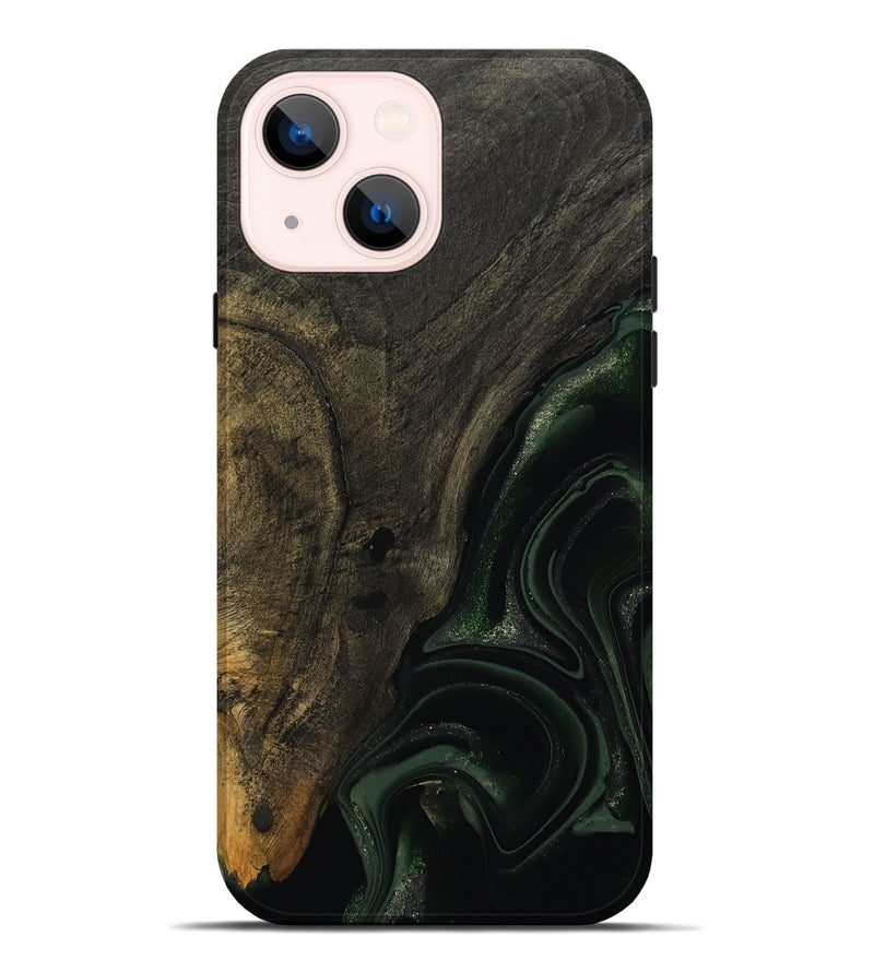iPhone 14 Plus Wood Live Edge Phone Case - Lyda (Green, 811231)