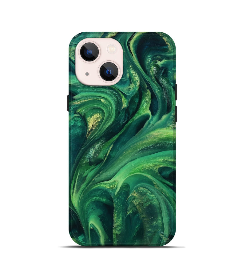 iPhone 13 mini ResinArt Live Edge Phone Case - Jose (Green, 811232)