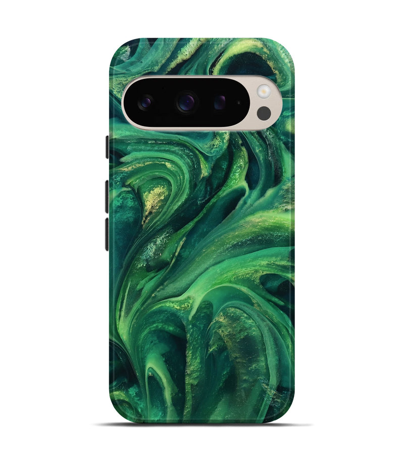 Pixel 9 ResinArt Live Edge Phone Case - Jose (Green, 811232)