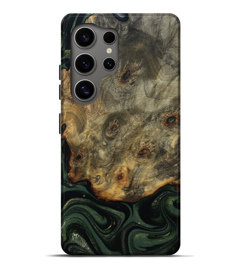 Galaxy S25 Ultra Wood Live Edge Phone Case - Zoey (Green, 811233)