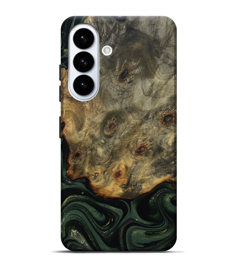 Galaxy S26 Plus Wood Live Edge Phone Case - Zoey (Green, 811233)