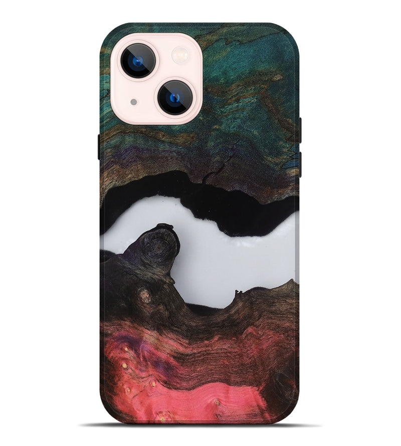 iPhone 14 Plus Wood Live Edge Phone Case - Hellen (Clear, 811234)