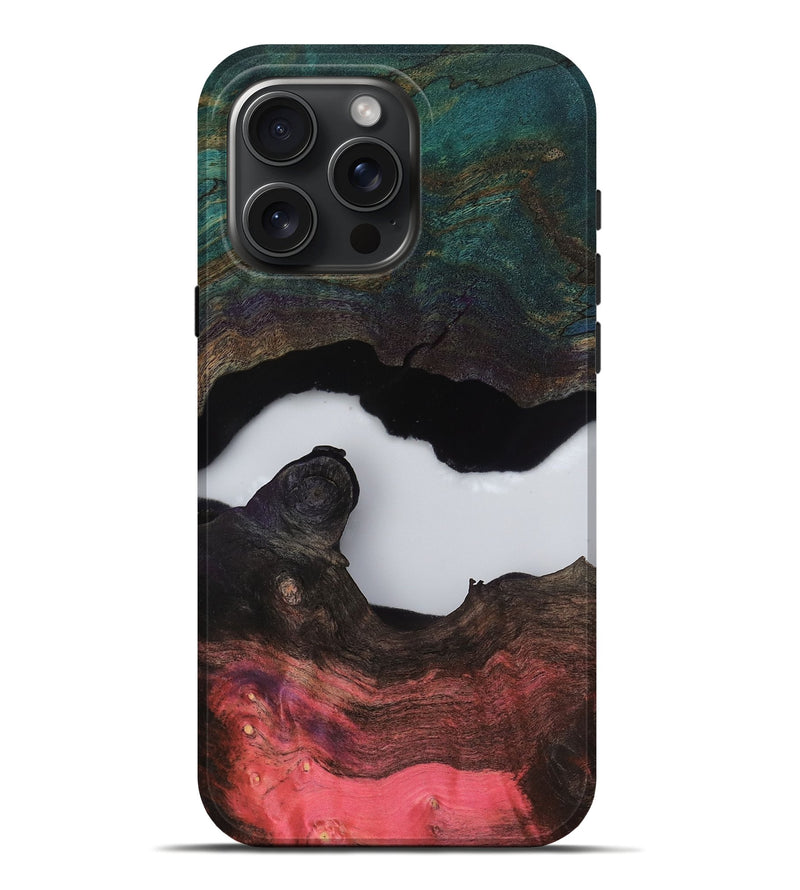 iPhone 16 Pro Max Wood Live Edge Phone Case - Hellen (Clear, 811234)