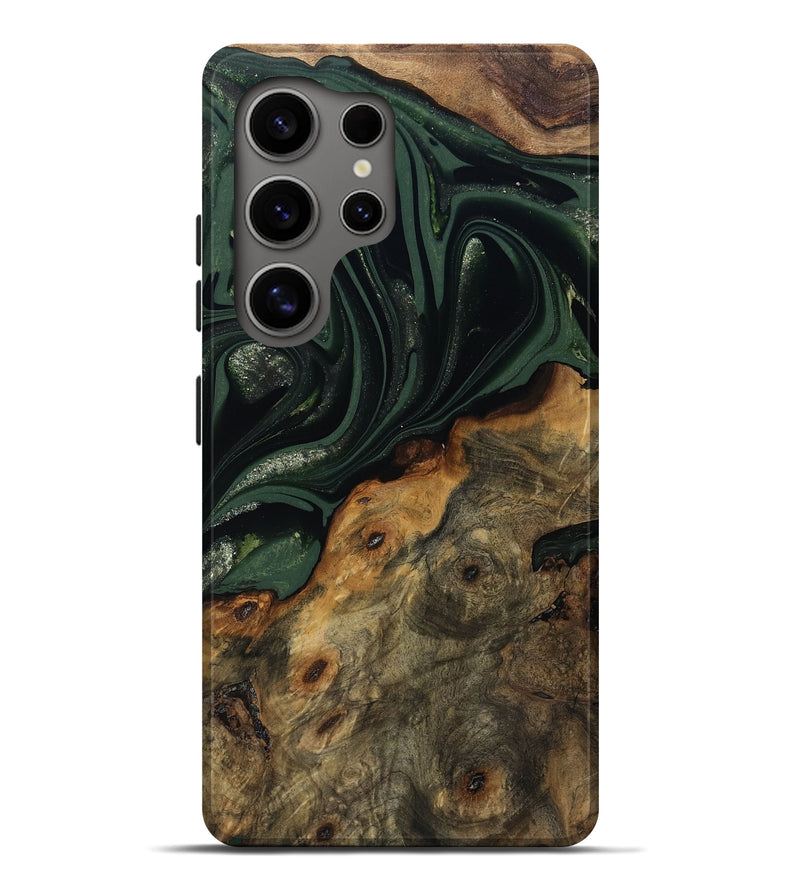 Galaxy S25 Ultra Wood Live Edge Phone Case - Zakai (Green, 811235)