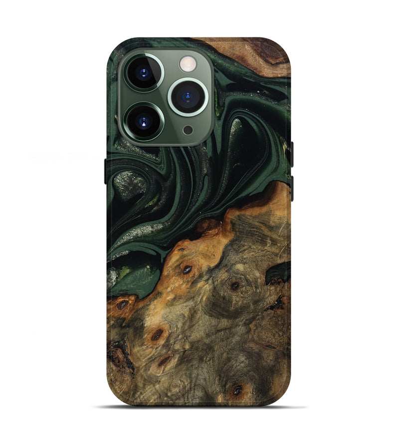 iPhone 13 Pro Wood Live Edge Phone Case - Zakai (Green, 811235)