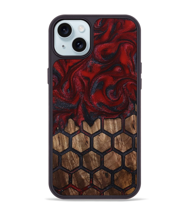 iPhone 15 Plus Wood Phone Case - Jewel (Pattern, 811363)