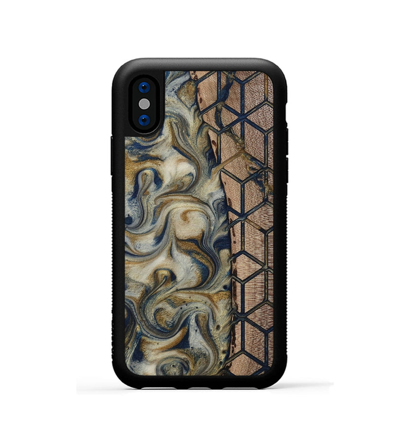 iPhone Xs Wood Phone Case - Marina (Pattern, 811383)