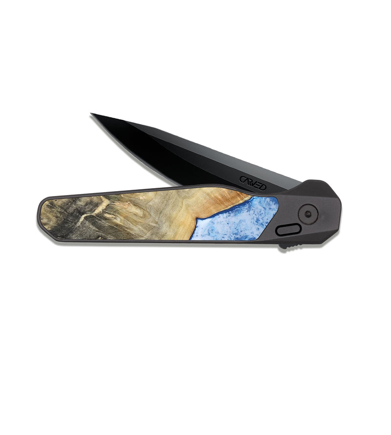 EDC Dark Slate Wood Pocket Knife - Gena (Coastal, 811402)