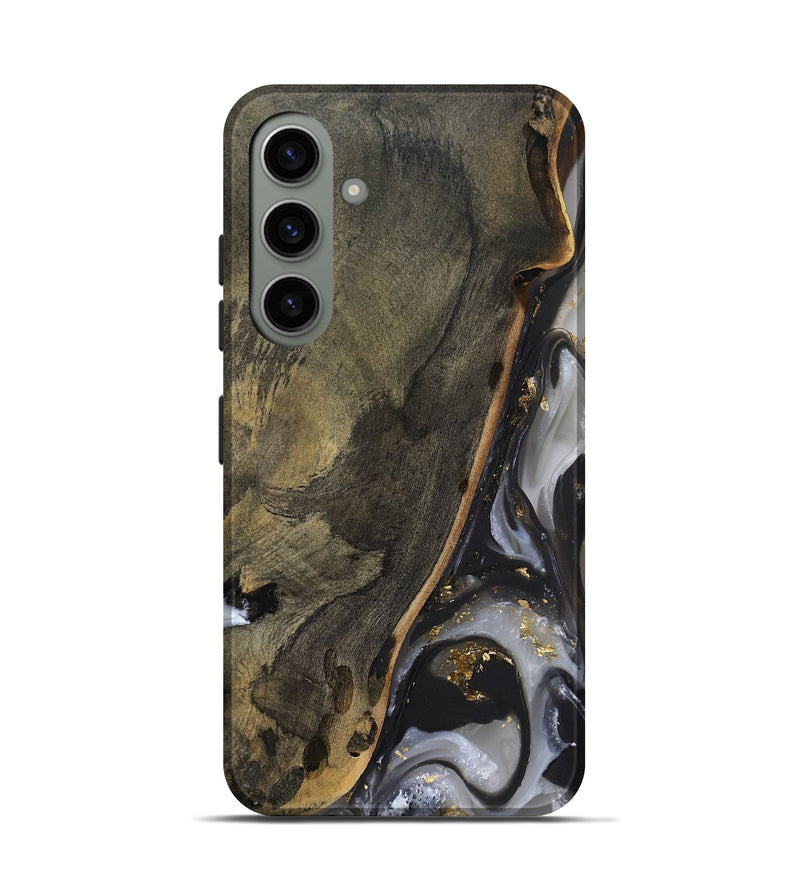 Galaxy S24 Wood Live Edge Phone Case - Isabel (Gold Flake, 811416)