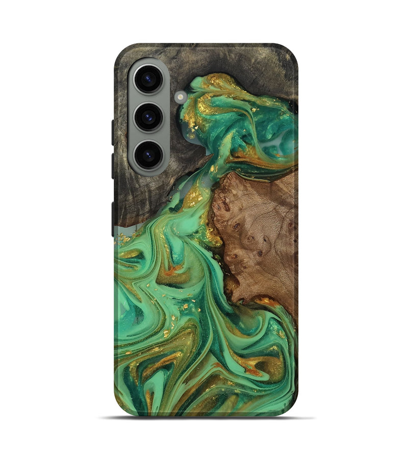 Galaxy S24 Wood Live Edge Phone Case - Teo (Gold Flake, 811425)
