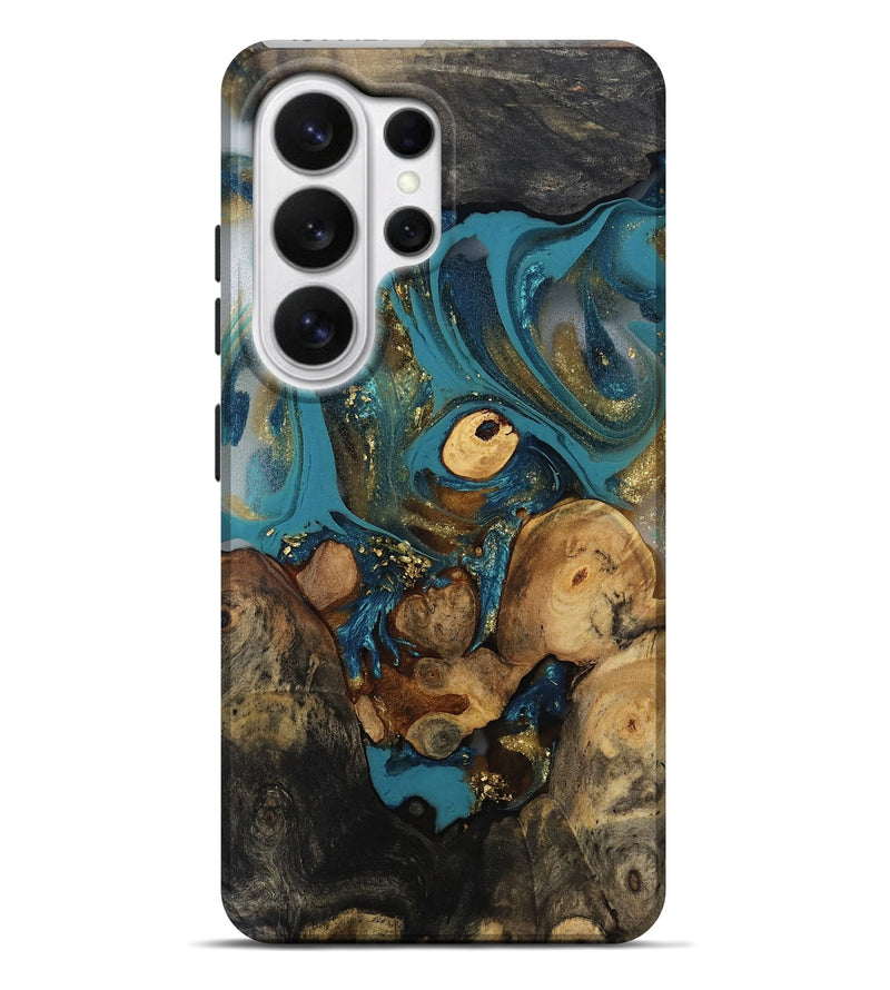 Galaxy S26 Ultra Wood Live Edge Phone Case - Malaki (Gold Flake, 811427)