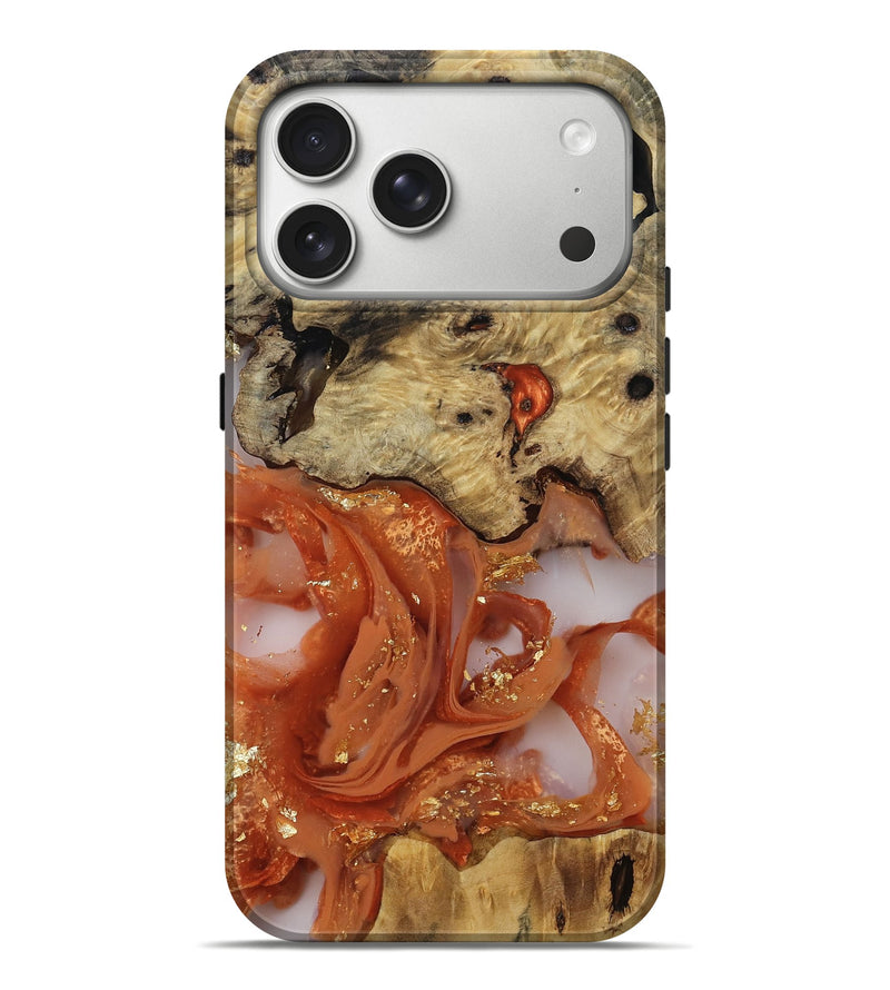 iPhone 17 Pro Max Wood Live Edge Phone Case - Karri (Gold Flake, 811430)