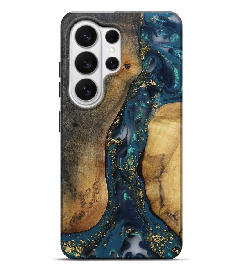 Galaxy S26 Ultra Wood Live Edge Phone Case - Ulysses (Gold Flake, 811433)