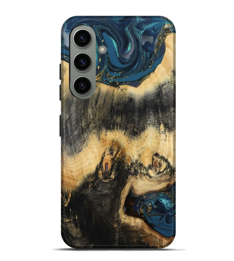 Galaxy S24 Plus Wood Live Edge Phone Case - Bret (Gold Flake, 811435)