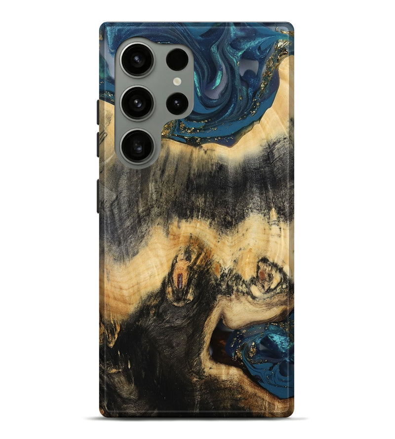 Galaxy S24 Ultra Wood Live Edge Phone Case - Bret (Gold Flake, 811435)