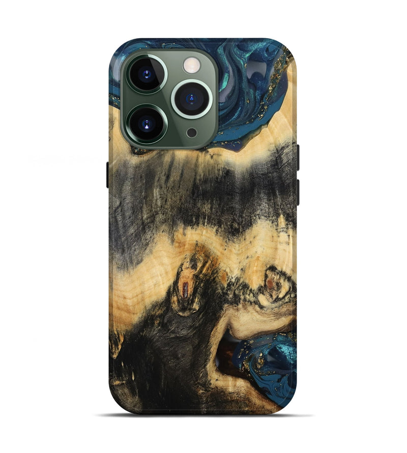 iPhone 13 Pro Wood Live Edge Phone Case - Bret (Gold Flake, 811435)