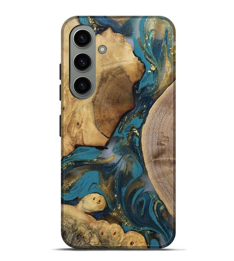 Galaxy S24 Plus Wood Live Edge Phone Case - Birdie (Gold Flake, 811443)