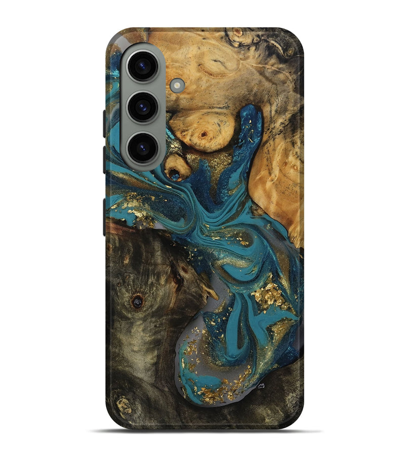 Galaxy S24 Plus Wood Live Edge Phone Case - Mattie (Gold Flake, 811444)