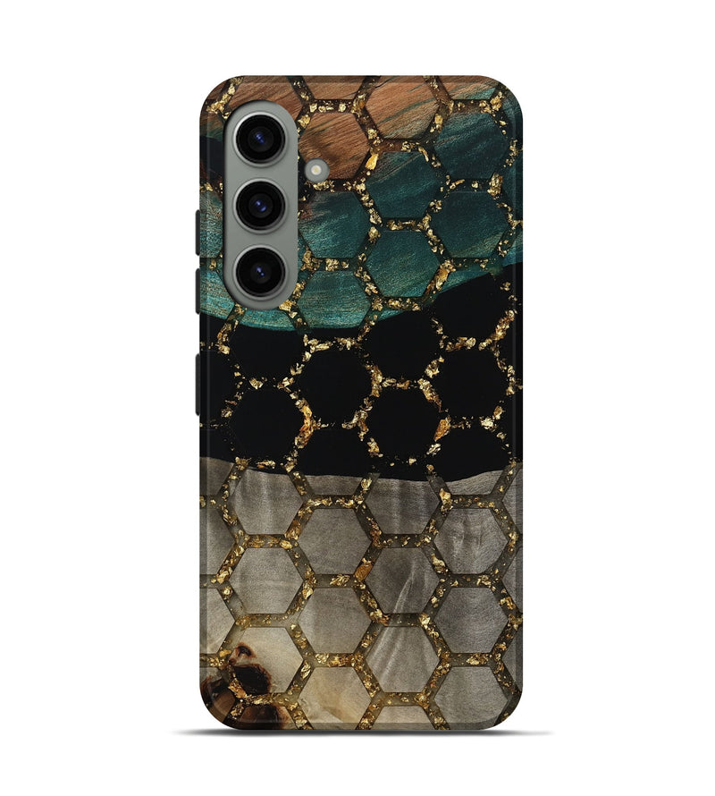 Galaxy S24 Wood Live Edge Phone Case - Elenora (Gold Flake, 811446)