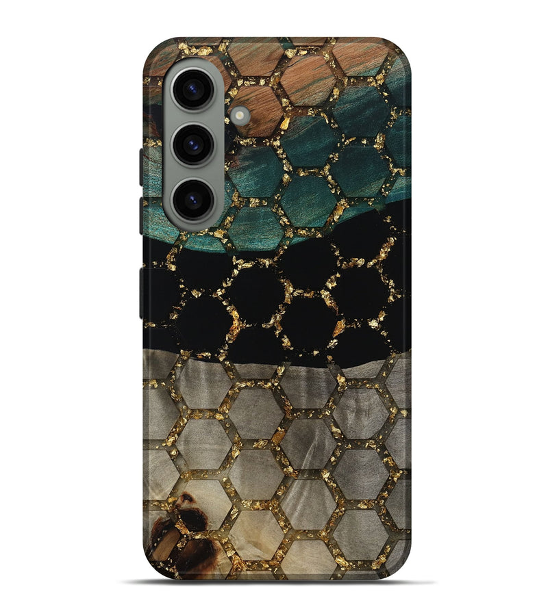 Galaxy S24 Plus Wood Live Edge Phone Case - Elenora (Gold Flake, 811446)