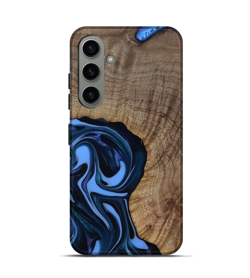 Galaxy S24 Wood Live Edge Phone Case - Perley (Blue, 811448)