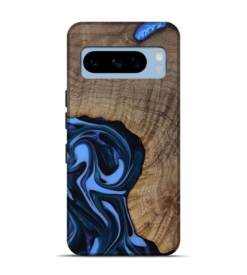 Pixel 8 Pro Wood Live Edge Phone Case - Perley (Blue, 811448)