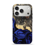 iPhone 17 Pro Wood Live Edge Phone Case - Dania (Blue, 811449)