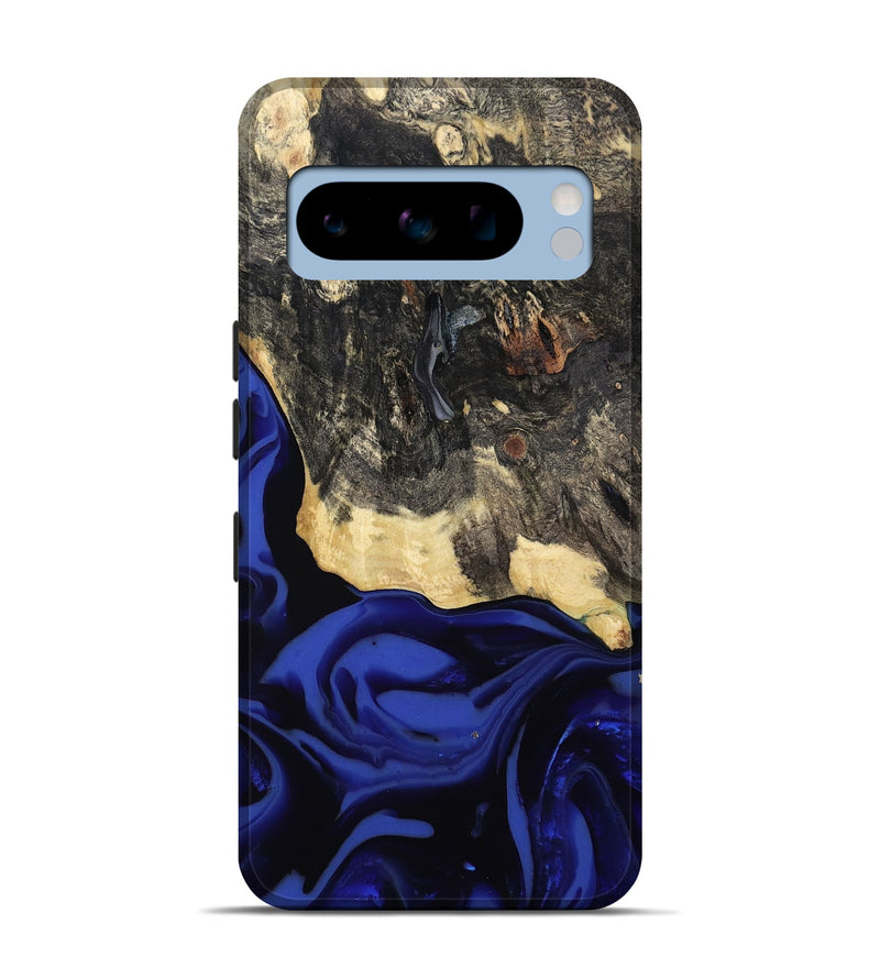 Pixel 8 Pro Wood Live Edge Phone Case - Dania (Blue, 811449)