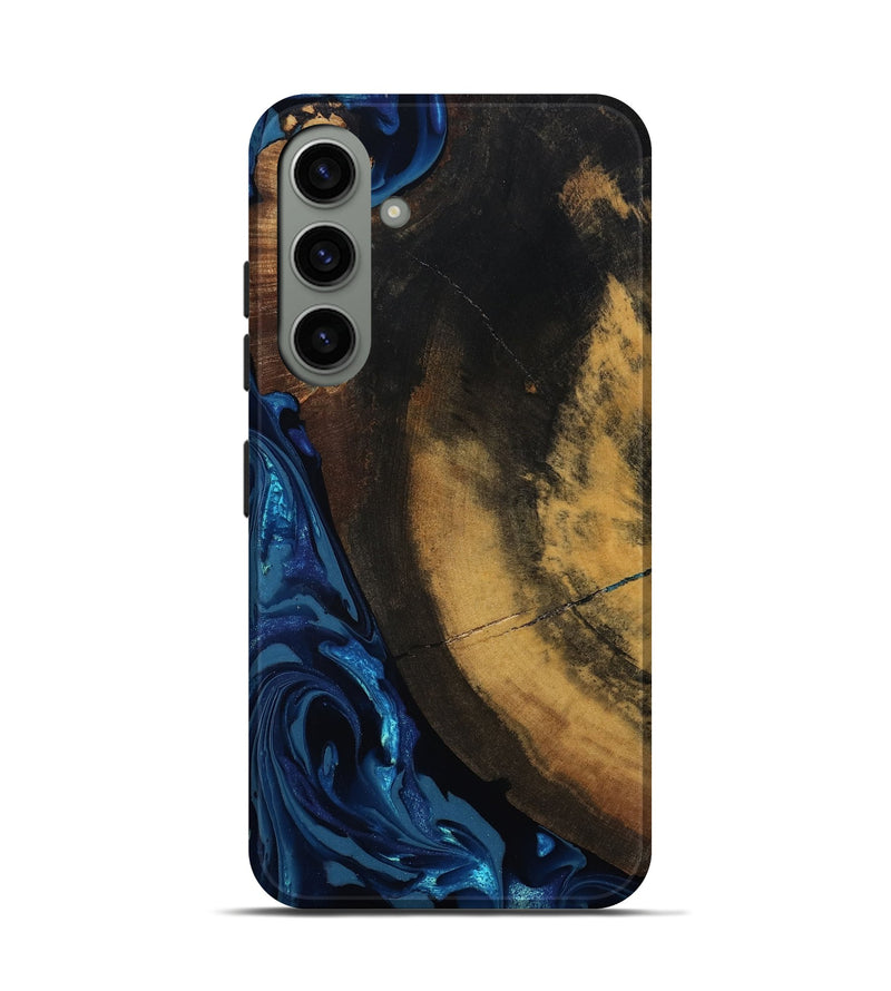 Galaxy S24 Wood Live Edge Phone Case - Athena (Blue, 811452)