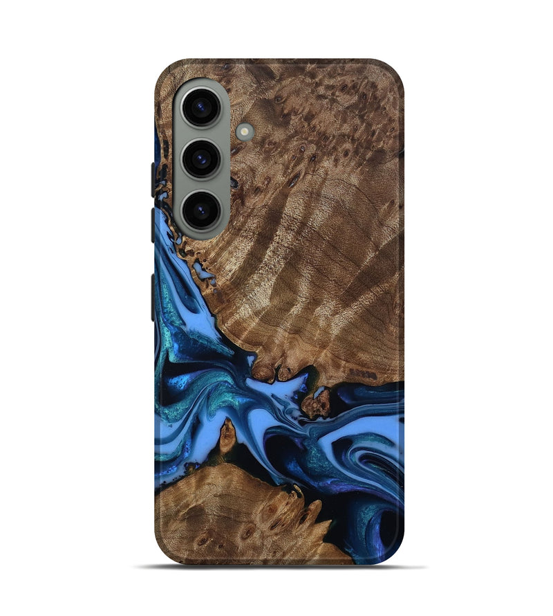 Galaxy S24 Wood Live Edge Phone Case - Myles (Blue, 811453)