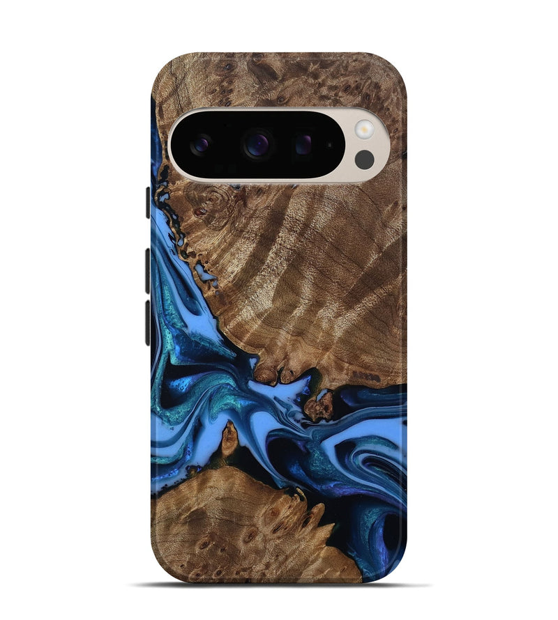 Pixel 10 Wood Live Edge Phone Case - Myles (Blue, 811453)