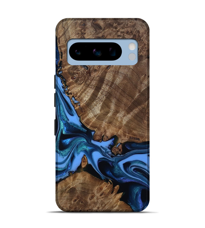 Pixel 8 Pro Wood Live Edge Phone Case - Myles (Blue, 811453)