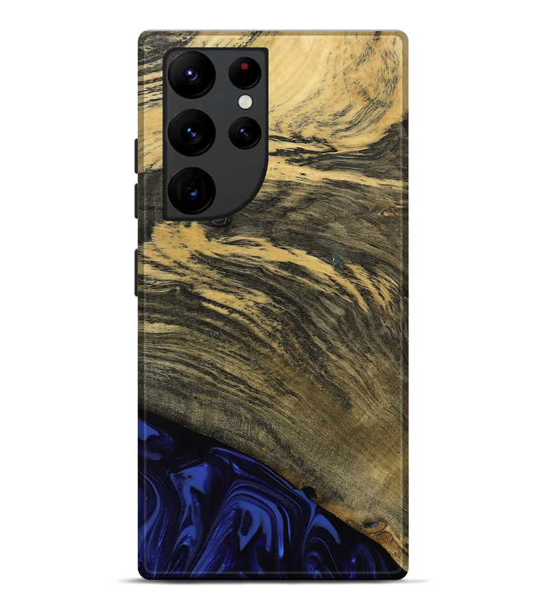 Galaxy S22 Ultra Wood Live Edge Phone Case - Max (Blue, 811455)