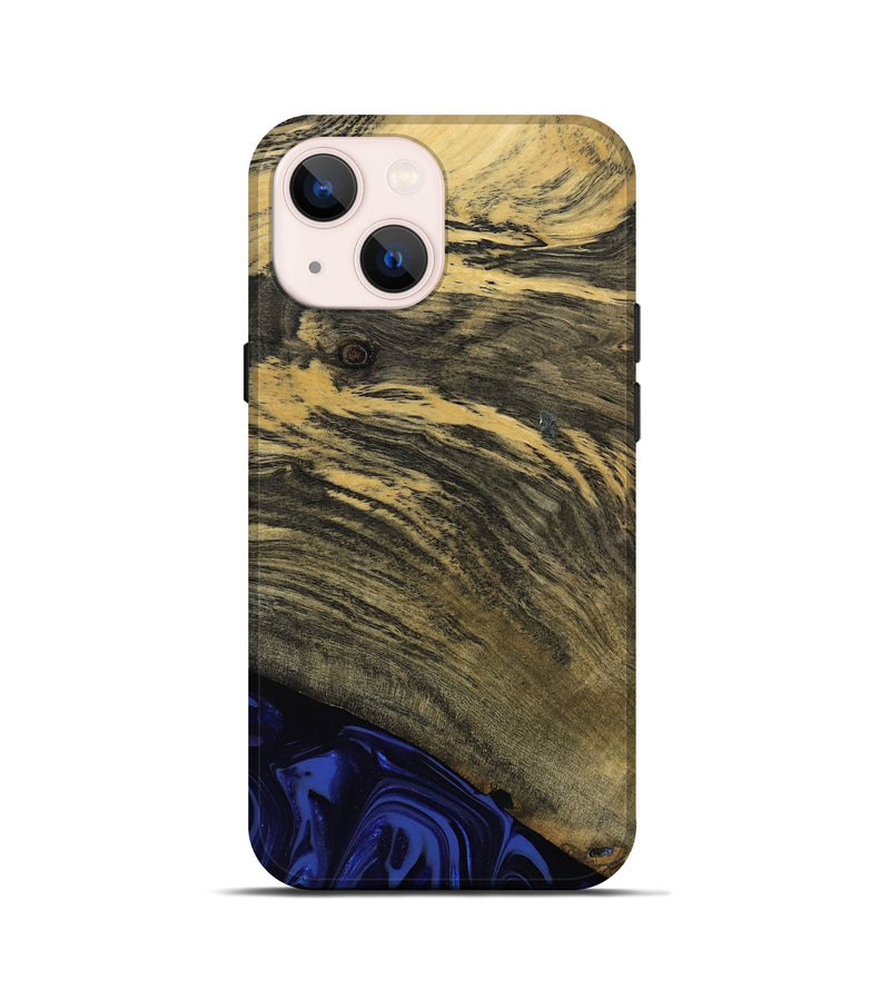 iPhone 13 mini Wood Live Edge Phone Case - Max (Blue, 811455)