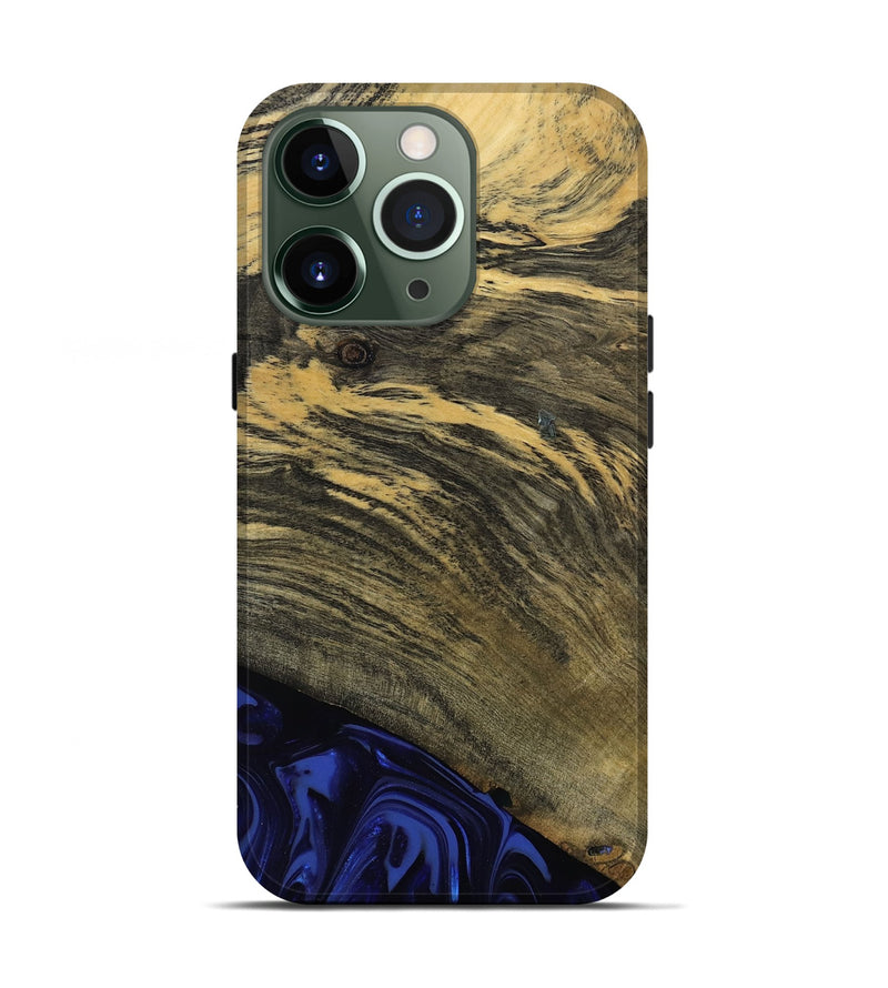 iPhone 13 Pro Wood Live Edge Phone Case - Max (Blue, 811455)