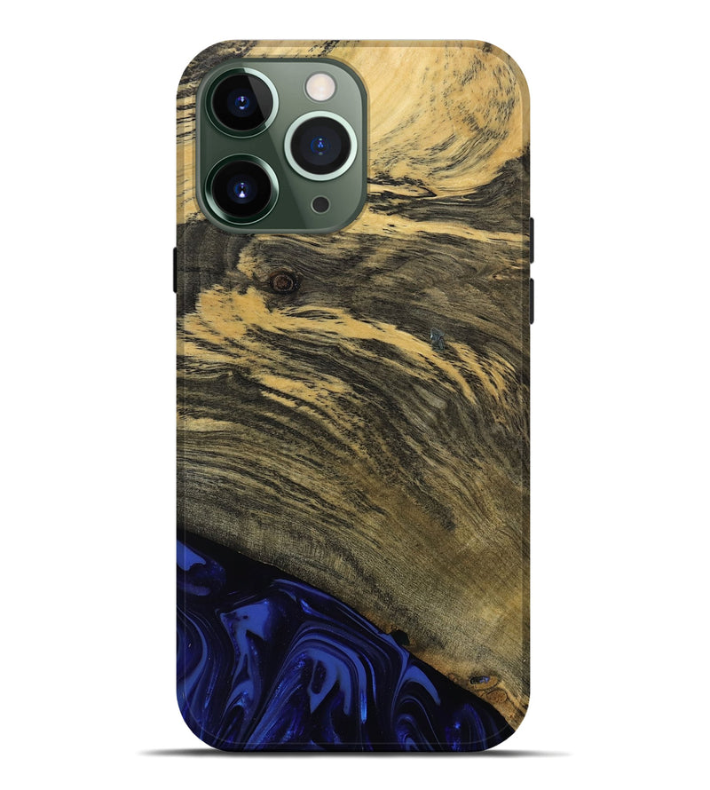 iPhone 13 Pro Max Wood Live Edge Phone Case - Max (Blue, 811455)