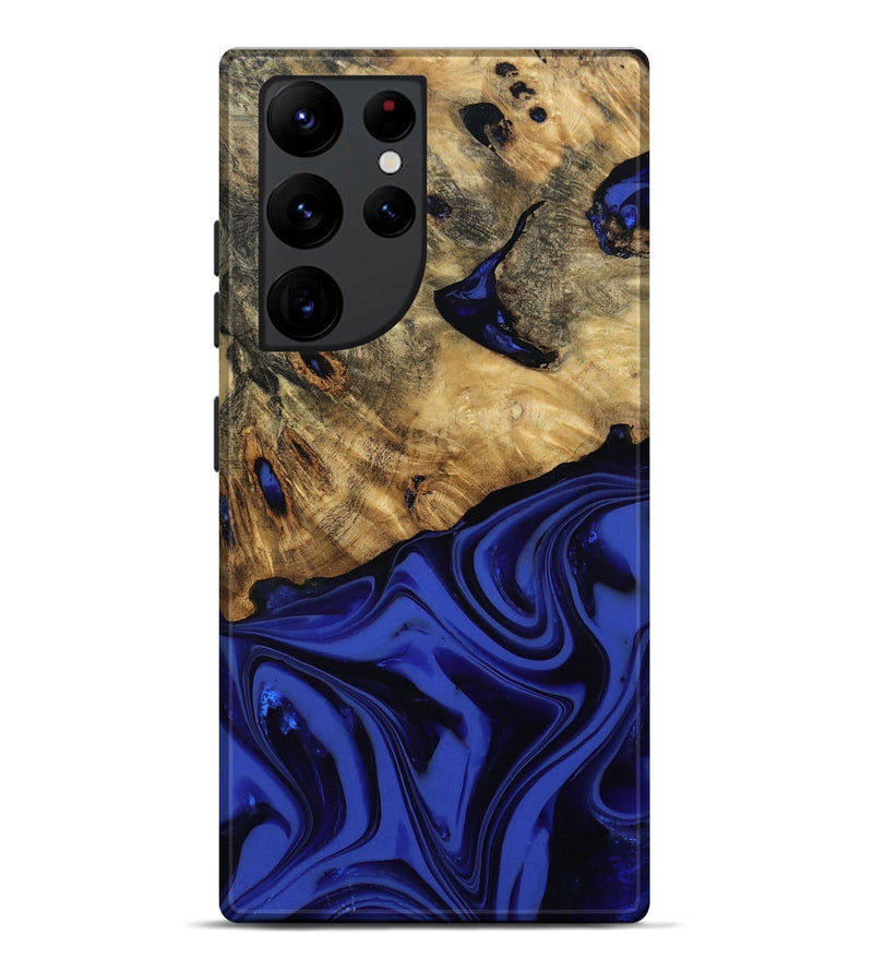 Galaxy S22 Ultra Wood Live Edge Phone Case - Marla (Blue, 811458)