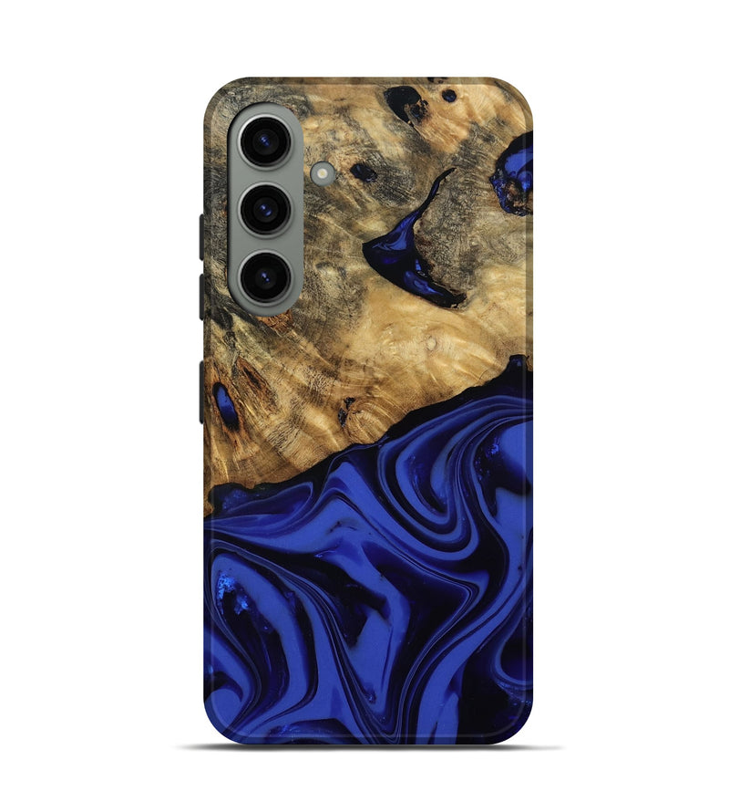 Galaxy S24 Wood Live Edge Phone Case - Marla (Blue, 811458)