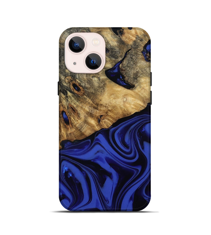 iPhone 13 mini Wood Live Edge Phone Case - Marla (Blue, 811458)