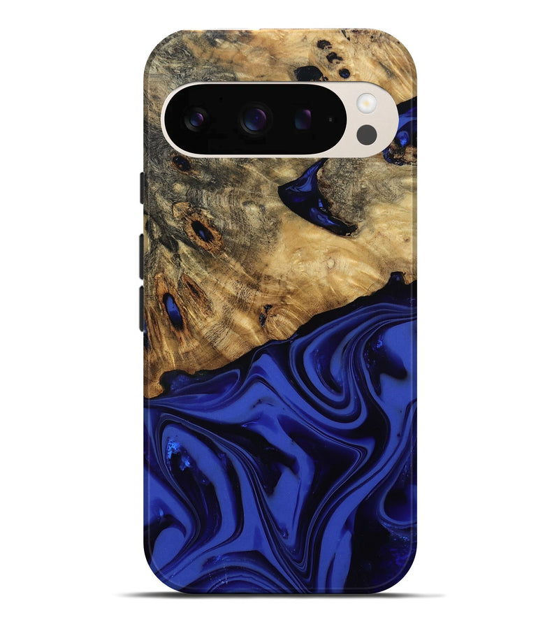 Pixel 10 Pro XL Wood Live Edge Phone Case - Marla (Blue, 811458)