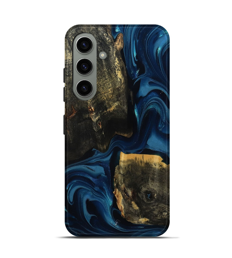 Galaxy S24 Wood Live Edge Phone Case - Lanny (Blue, 811460)