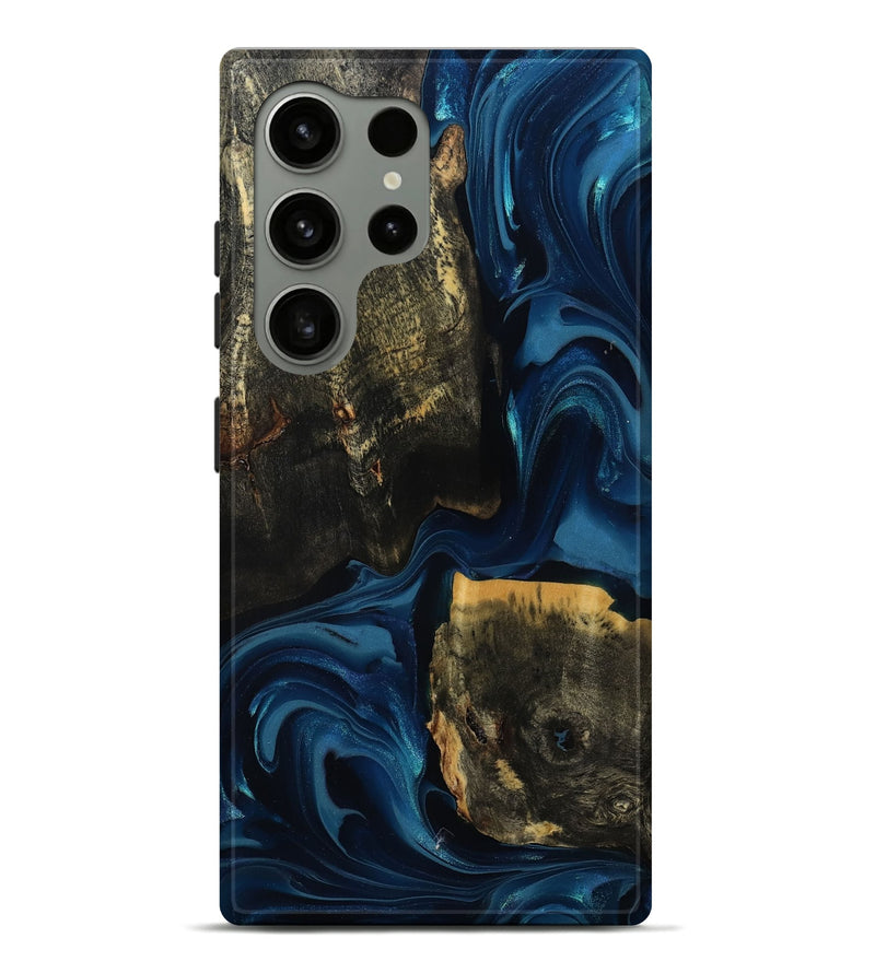 Galaxy S24 Ultra Wood Live Edge Phone Case - Lanny (Blue, 811460)