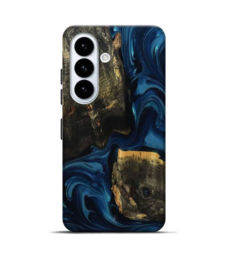 Galaxy S26 Wood Live Edge Phone Case - Lanny (Blue, 811460)
