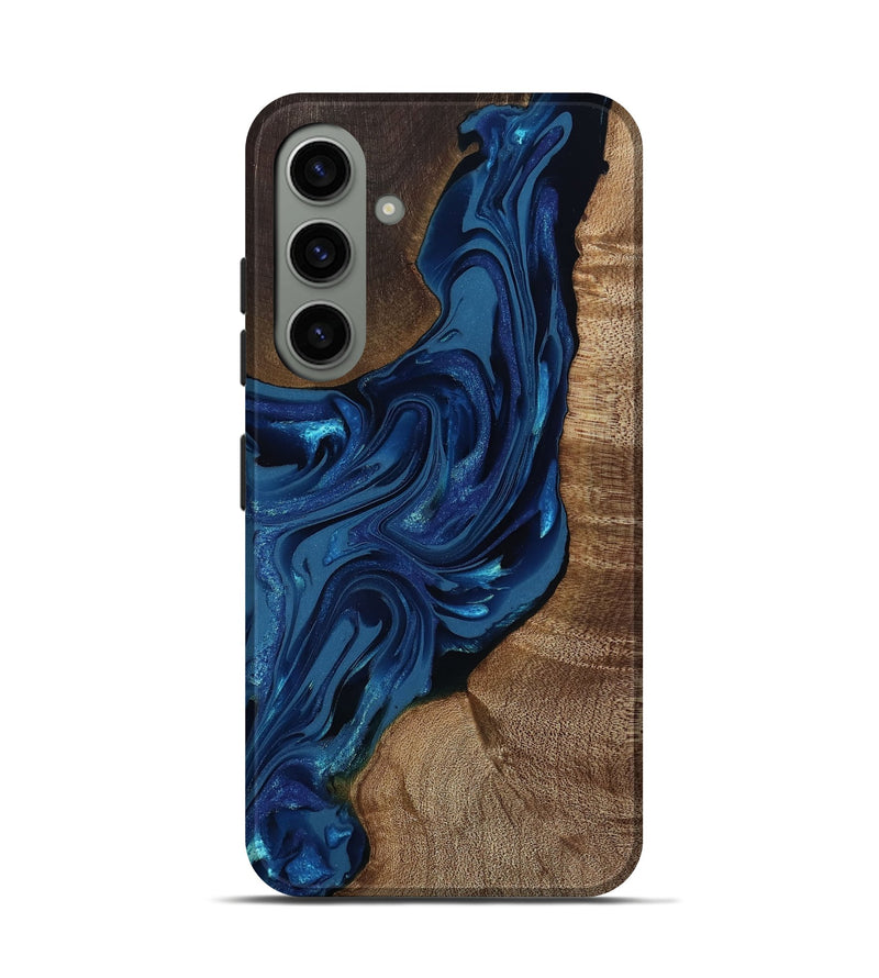 Galaxy S24 Wood Live Edge Phone Case - Deacon (Blue, 811461)