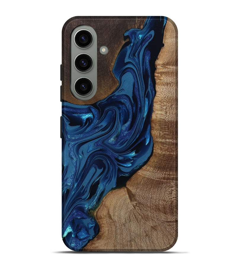 Galaxy S24 Plus Wood Live Edge Phone Case - Deacon (Blue, 811461)